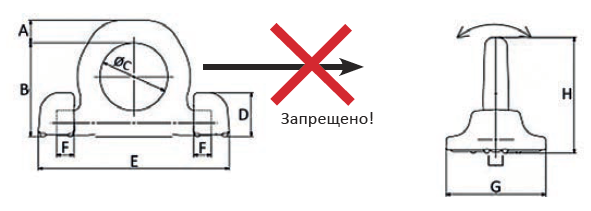 NS8J10 Привариваемые рым - петли для подъёма во всех направлениях